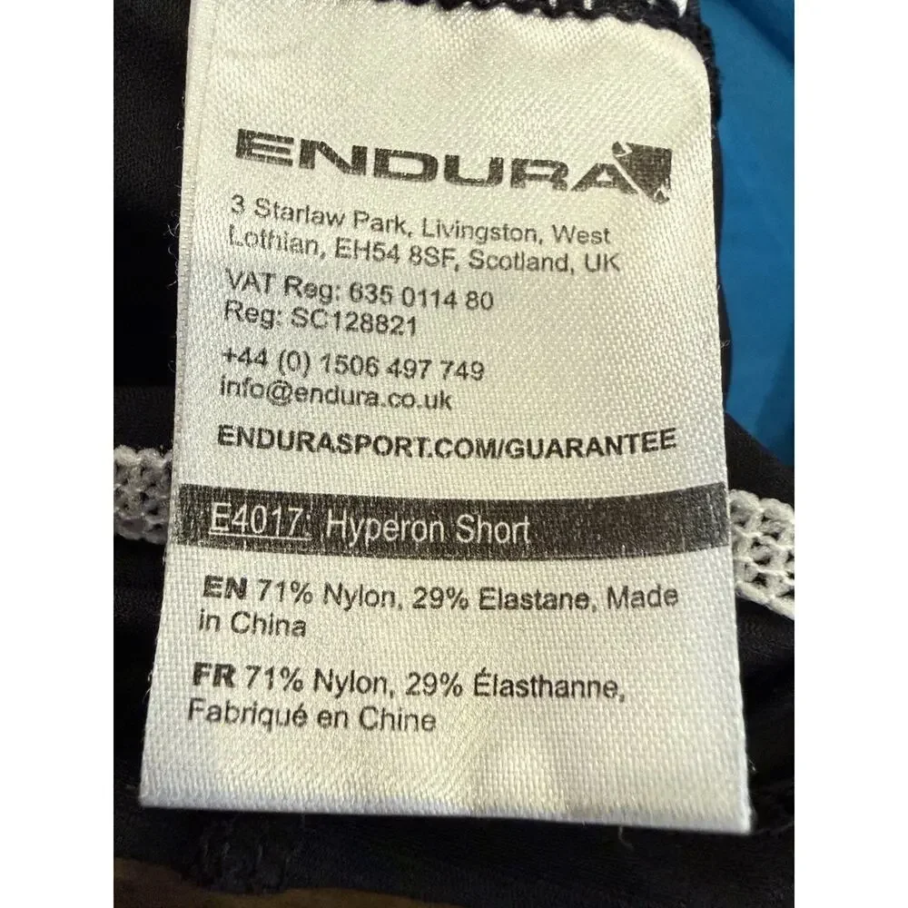 Endura E4017 Hyperon Short Black Padded Bike Cycling Shorts Size M Medium